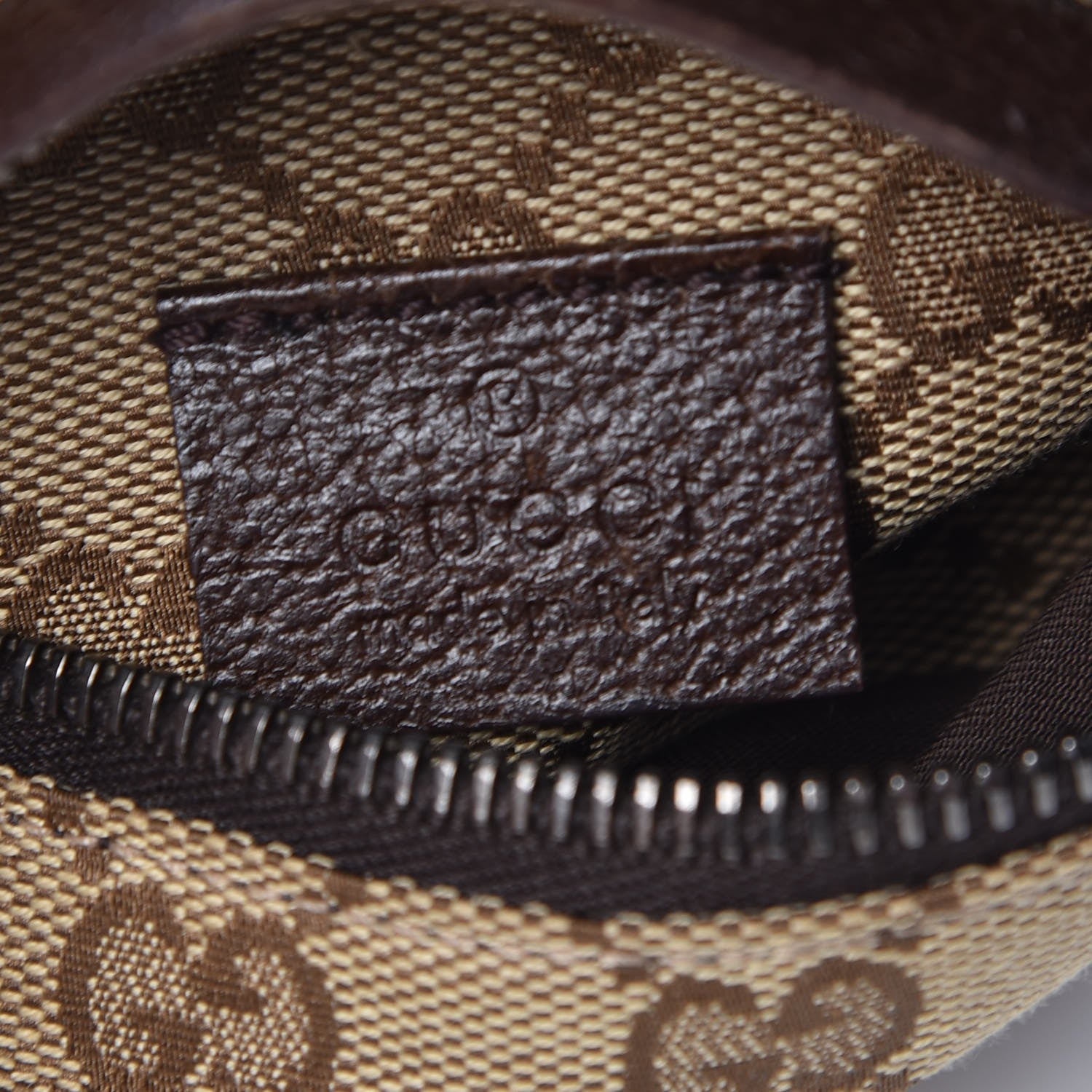 Gucci GG Monogram Double Pocket Belt Bag Dark Brown 6 of 7