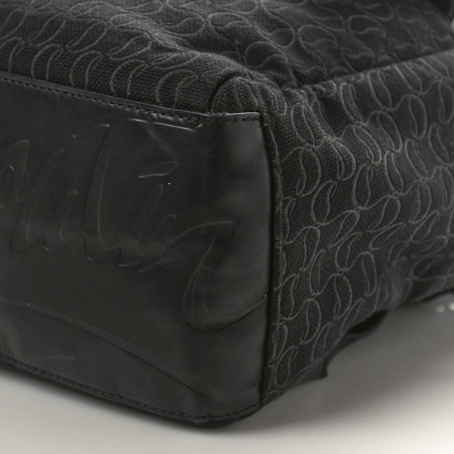Christian Louboutin Logo Jacquard Zip N Flap Backpack Black 10 of 13