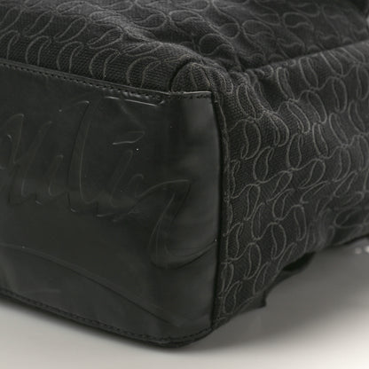 Christian Louboutin Logo Jacquard Zip N Flap Backpack Black 10 of 13
