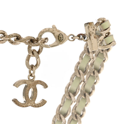 Chanel Metal Lambskin Lock Necklace Iridescent Green 5 of 6