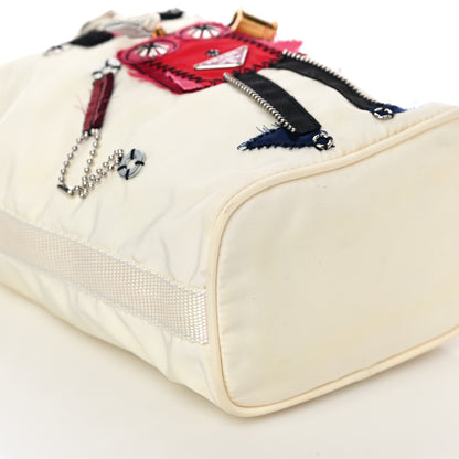 Prada Tessuto Nylon Saffiano Robot Bucket Bianco 10 of 11