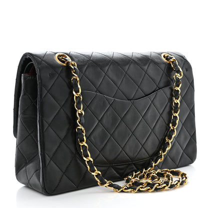 Chanel Lambskin Quilted Medium Double Flap Black 3 of 15
