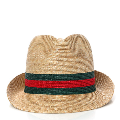 Gucci Abaca Straw Web Fedora Hat M 5 of 9