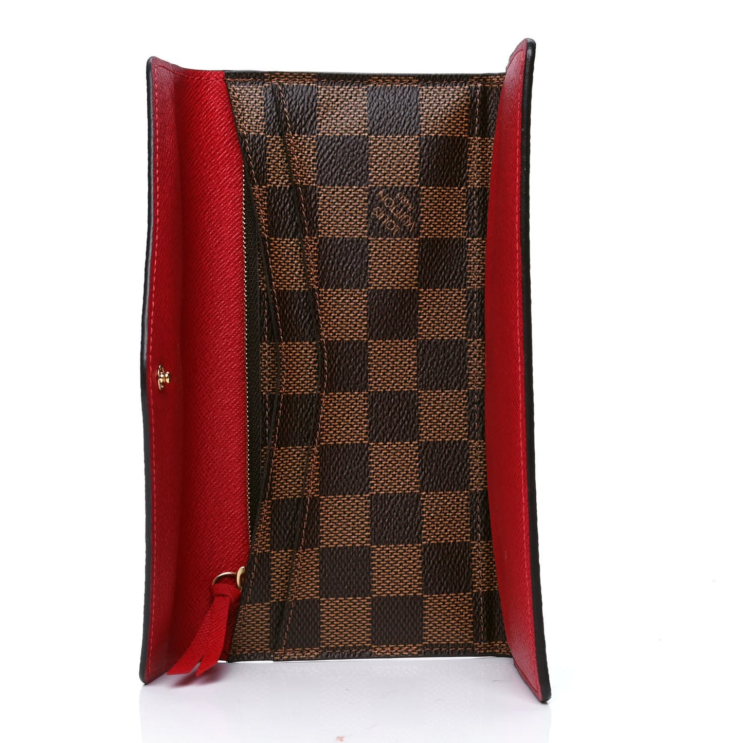 Damier Ebene Josephine Wallet Red