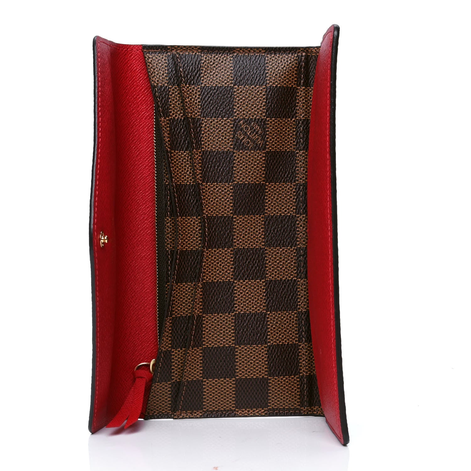Louis Vuitton Damier Ebene Josephine Wallet Red 4 of 5