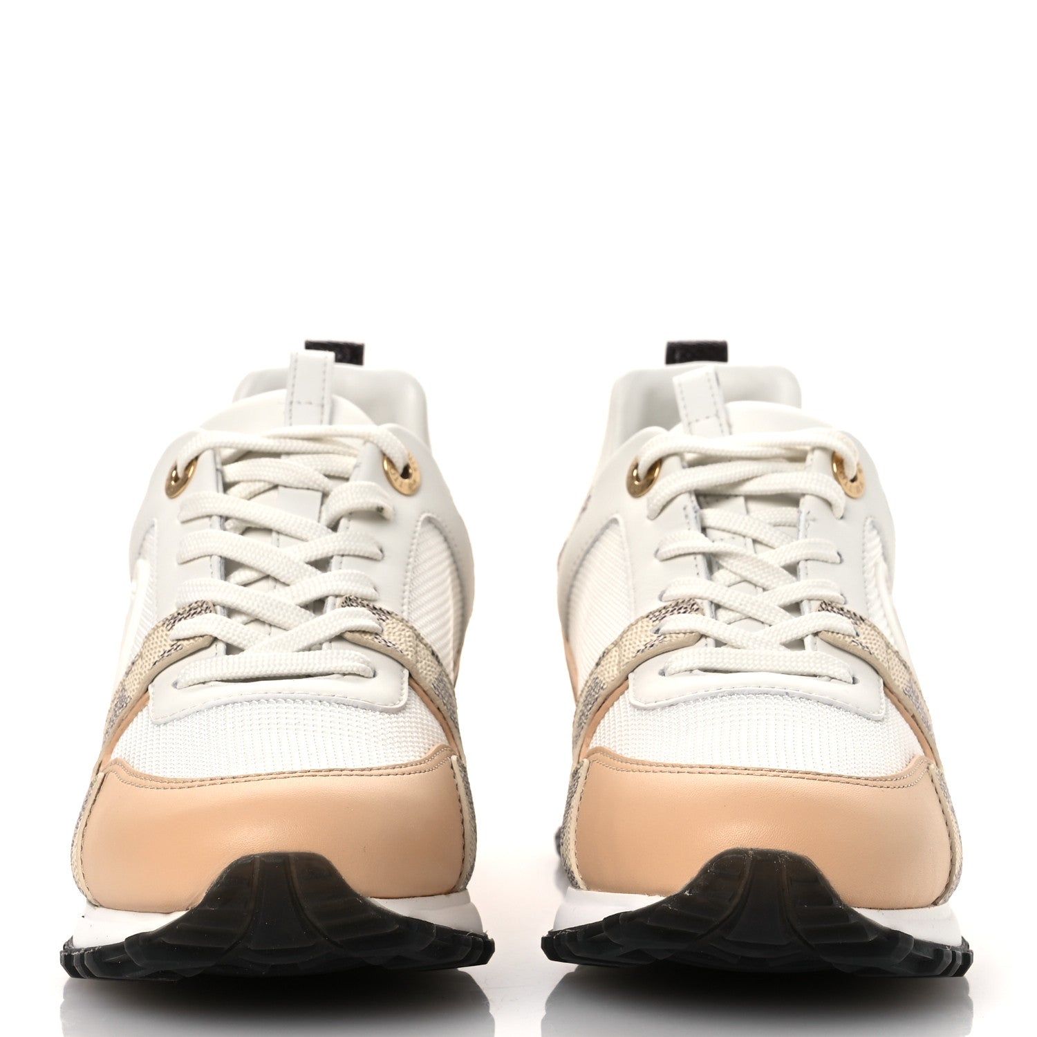 Louis Vuitton Calfskin Damier Azur Run Away Sneakers 36 White 3 of 11