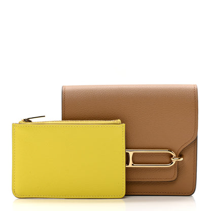 Hermes Evercolor Verso Roulis Slim Wallet Chai Lime 3 of 8