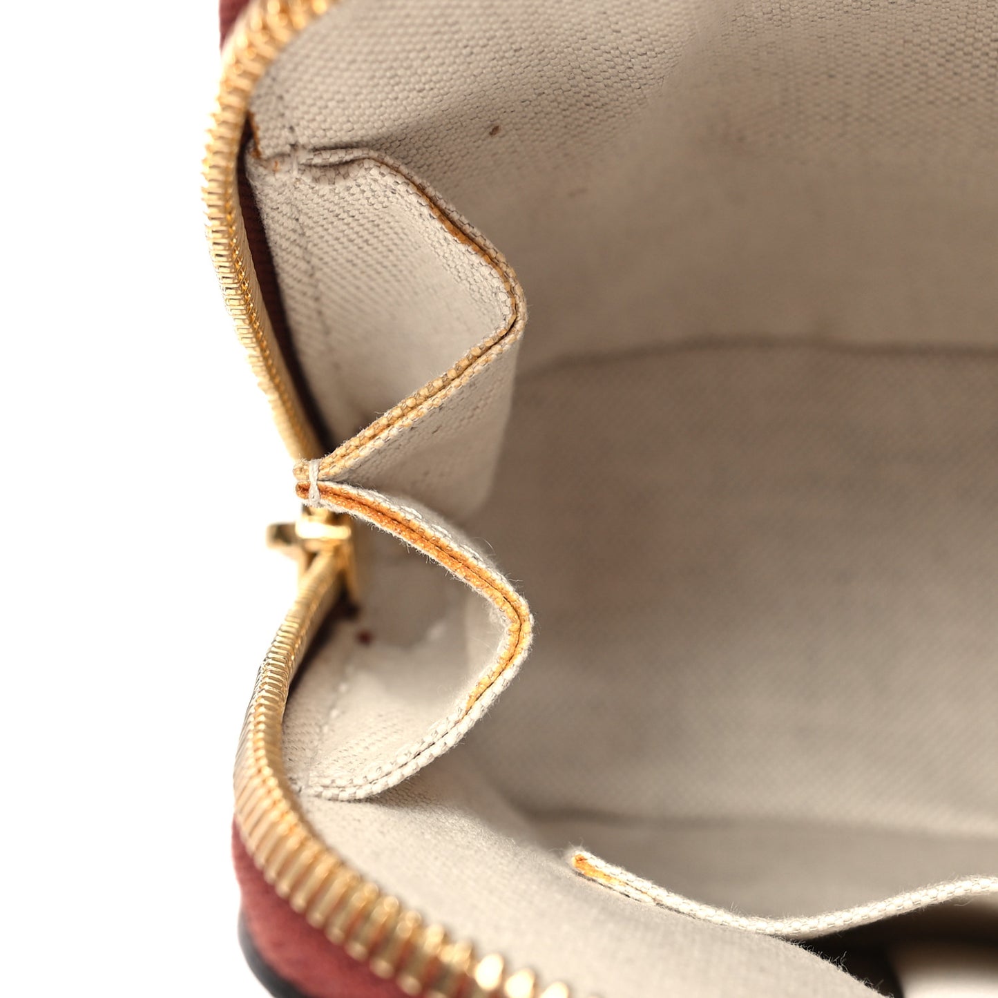 Textured Calfskin Mini Horsebit 1955 Top Handle Bag Beige Red