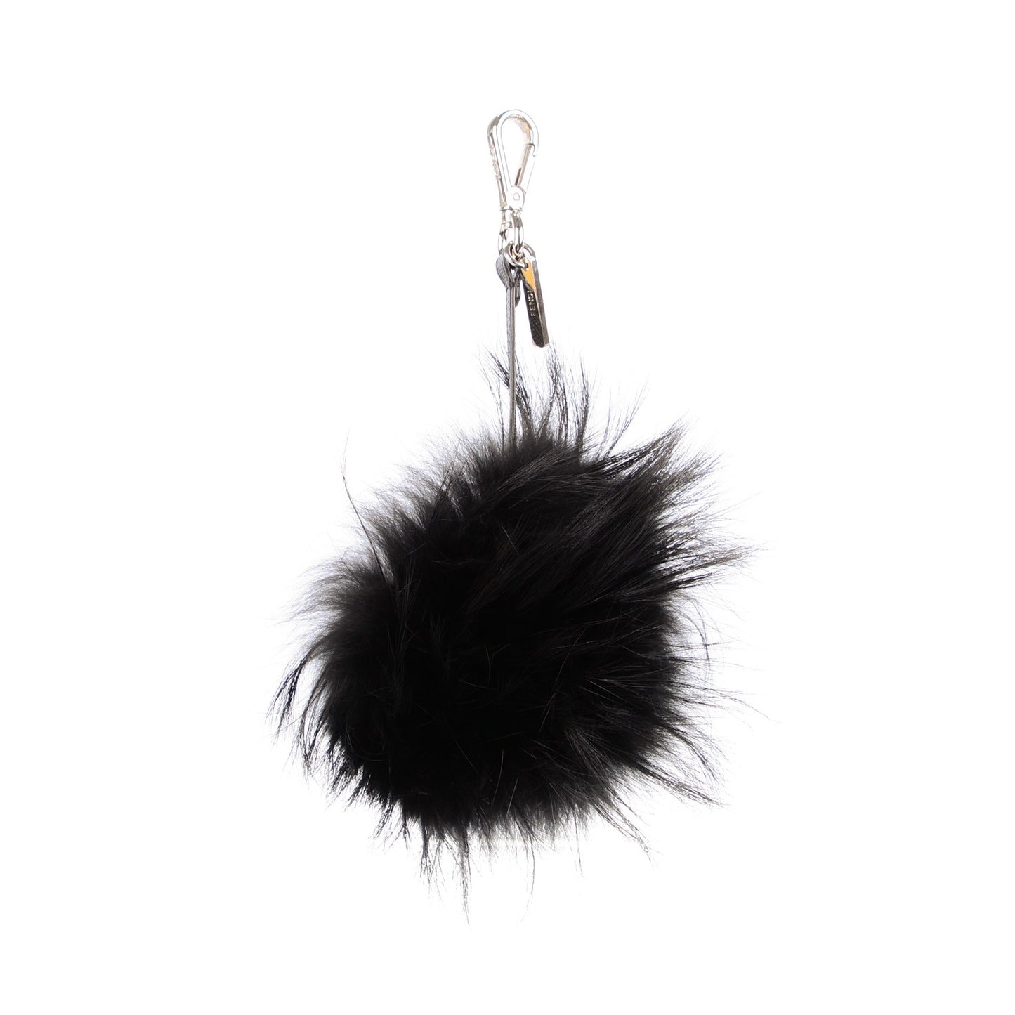 Vitello Elite Fox Fur Fusto Monster Bag Bug Charm Black Yellow