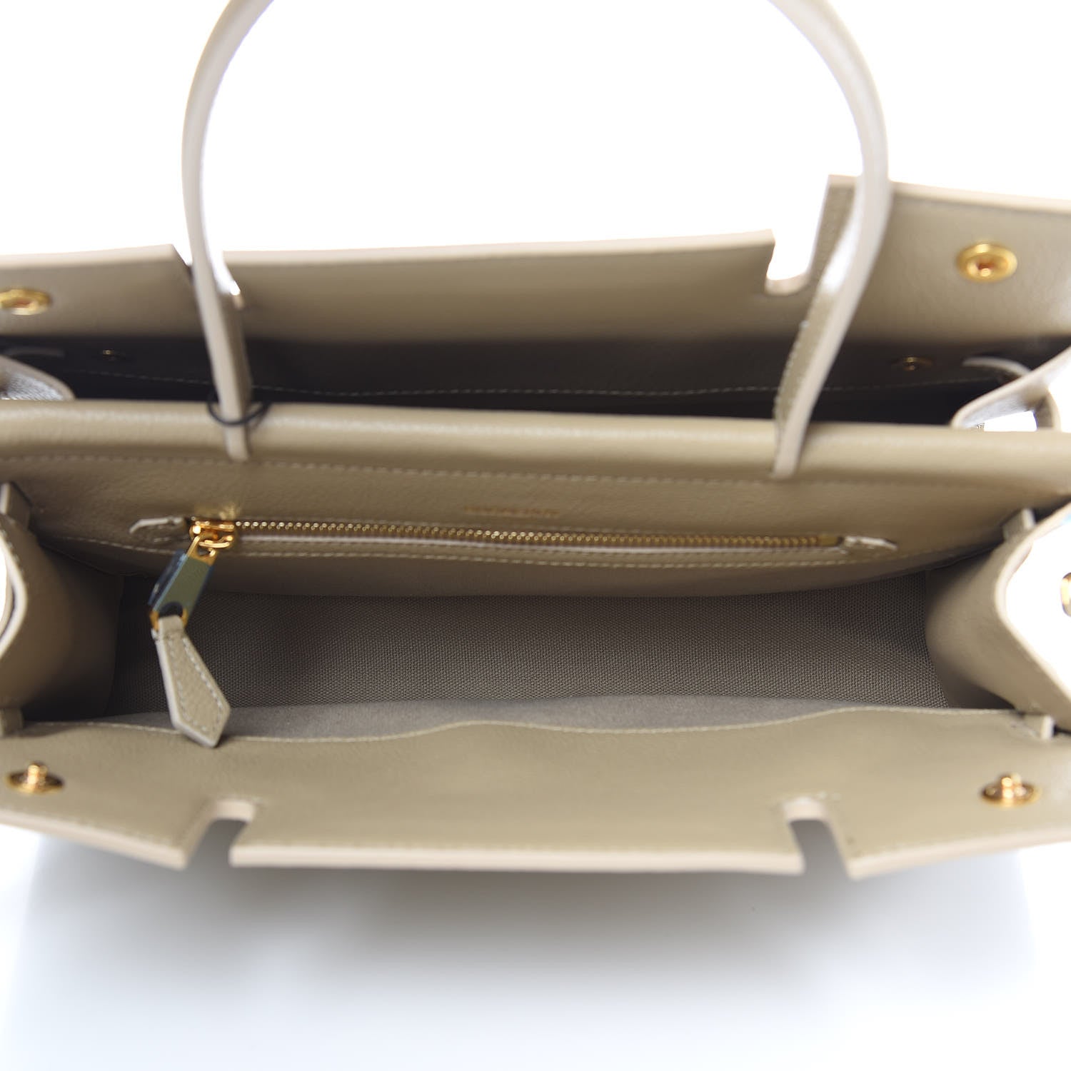 Burberry Calfskin Small Title Bag Honey 5 of 9