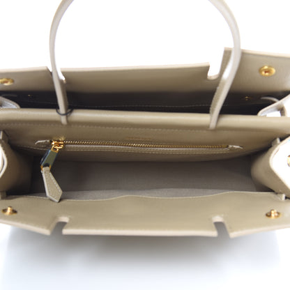 Burberry Calfskin Small Title Bag Honey 5 of 9