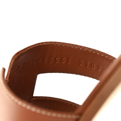 Hermes Box Calfskin Oran Sandals 38 Gold 8 of 8