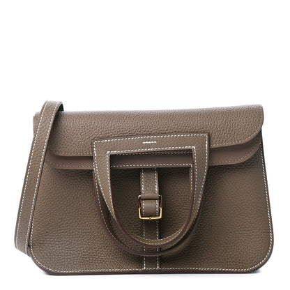 Hermes Taurillon Clemence Halzan 25 Etoupe 1 of 4