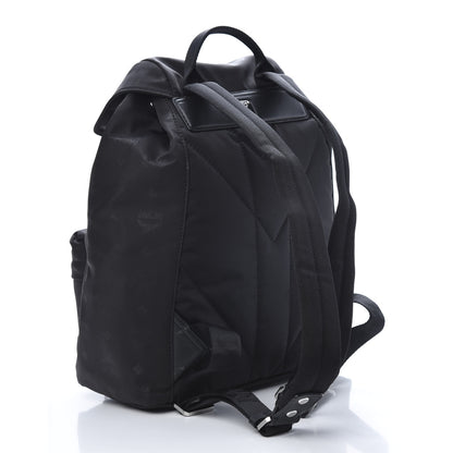 MCM Nylon Monogram Small Tivitat Two-Pocket Backpack Black 2 of 10