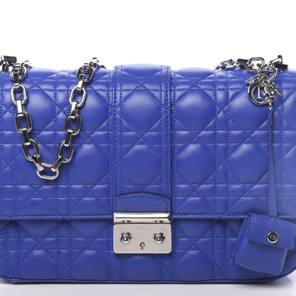 Christian Dior Lambskin Cannage Medium Miss Dior Flap Blue 8 of 13