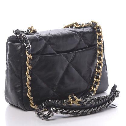 Chanel Lambskin Quilted Medium 19 Flap Black 3 of 11