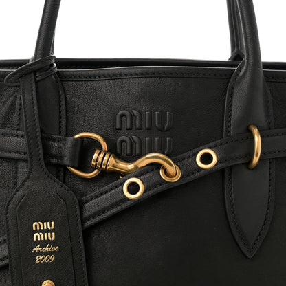 Miu Miu Nappa Medium Aventure Bag Black 7 of 14