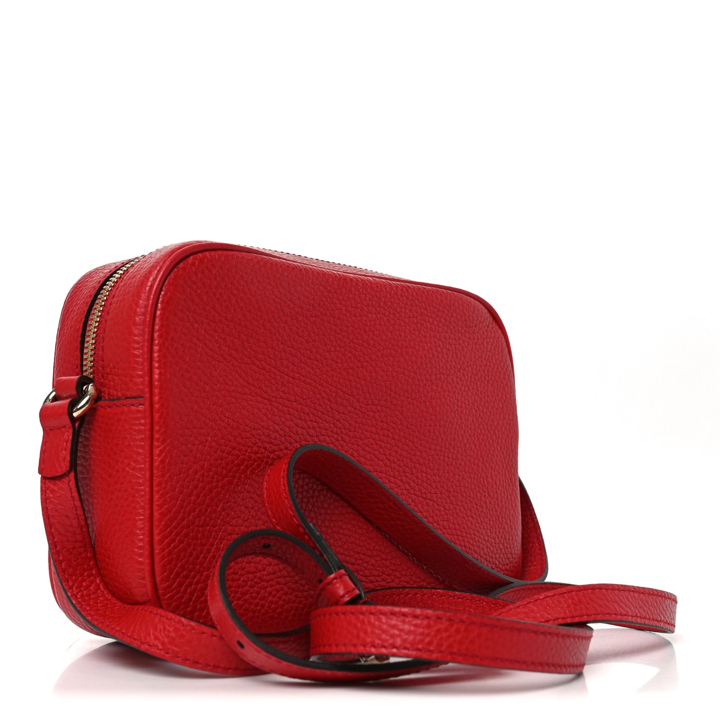 Pebbled Calfskin Small Soho Disco Bag Tabasco Red