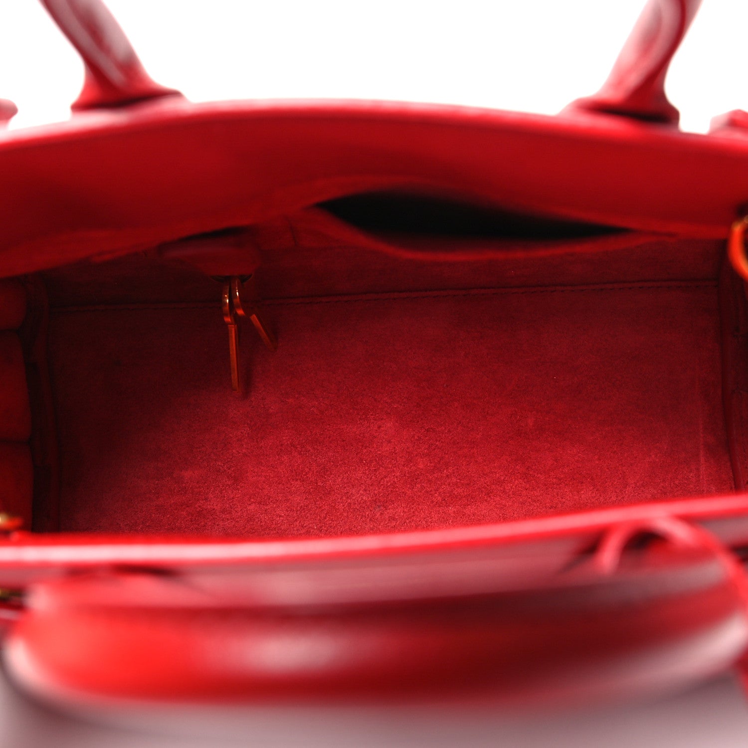 Saint Laurent Calfskin Nano Sac De Jour Lipstick Red 5 of 13