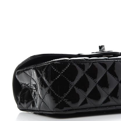 Chanel Patent Calfskin Quilted Mini Rectangular Flap So Black 7 of 8