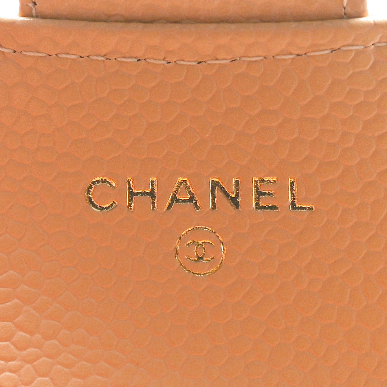 Chanel Caviar Quilted Flap Card Holder Wallet Beige 6 of 9