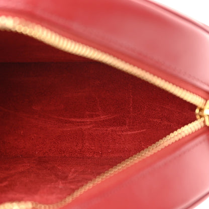 Celine Smooth Calfskin Cuir Triomphe Oval Purse Crossbody Red 11 of 14