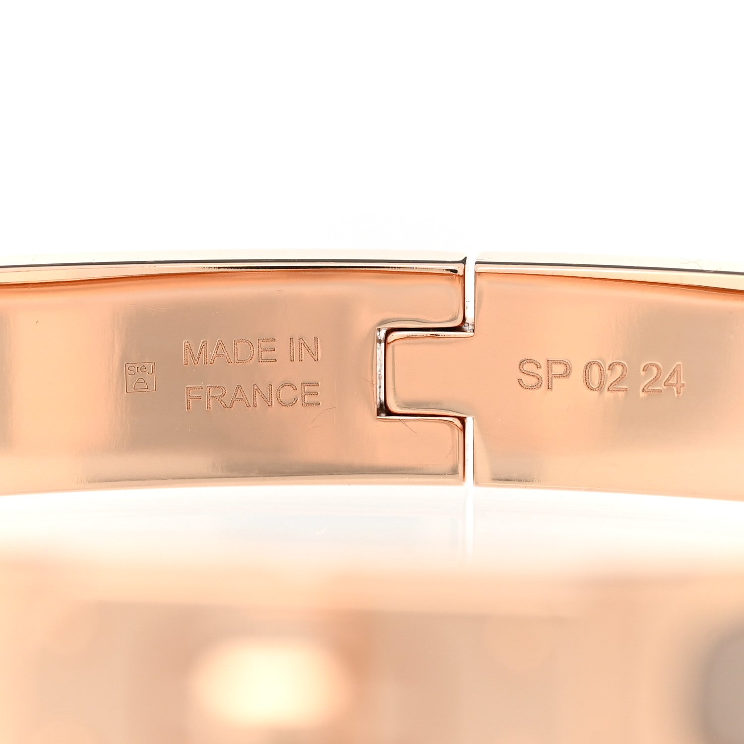 Hermes Enamel Mini Clic Kelly Bracelet PM Marron Glace 4 of 5