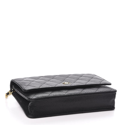 Chanel Caviar Quilted Wallet On Chain WOC Black 4 of 12