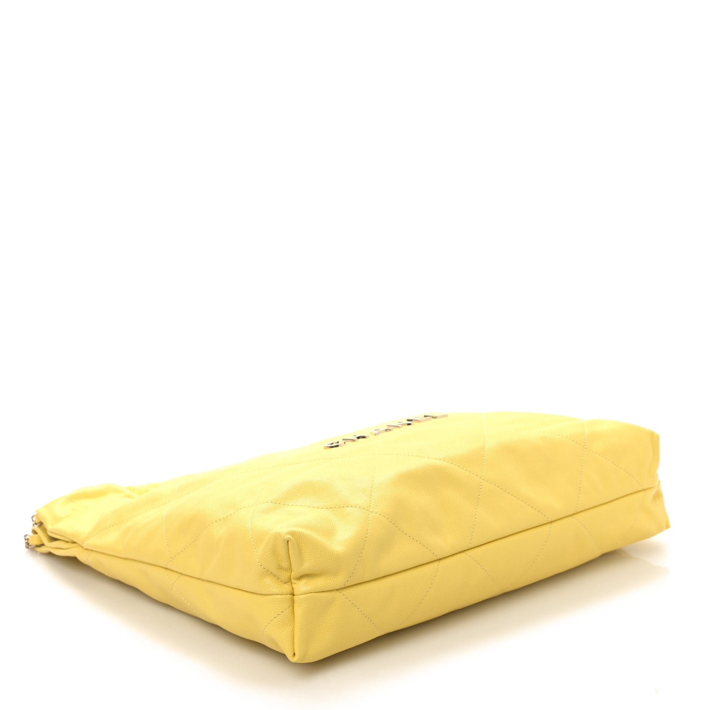 Shiny Caviar Quilted Small Chanel 22 Yellow