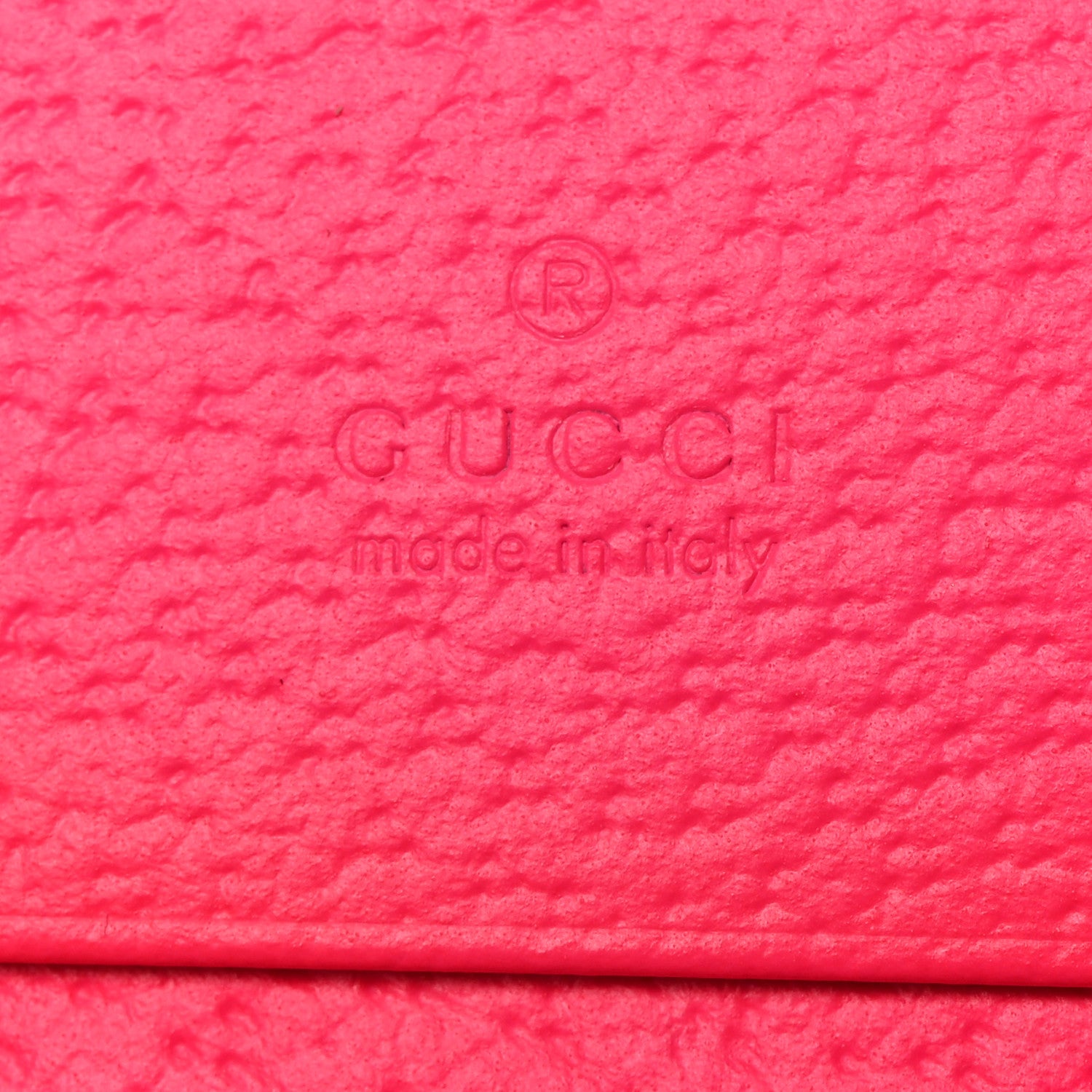 Gucci Calfskin Flora Print Zumi Card Case Fuxia Fluo 6 of 8