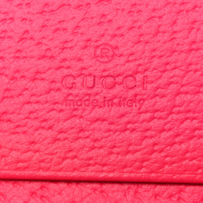 Gucci Calfskin Flora Print Zumi Card Case Fuxia Fluo 6 of 8