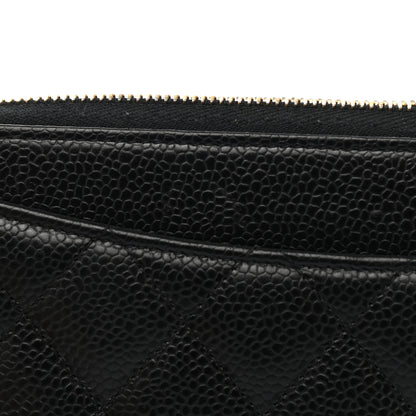 Chanel Caviar Quilted Large Gusset Zip Around Wallet Black 13 of 14