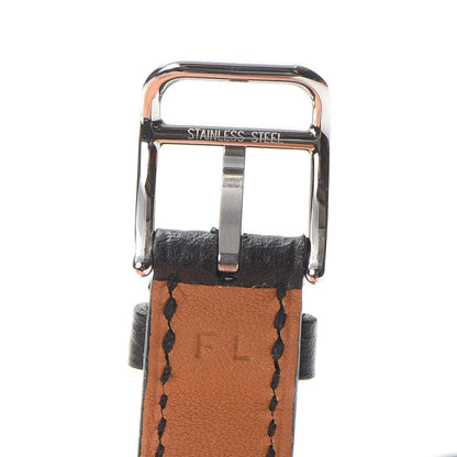 Hermes Stainless Steel Epsom 20mm Kelly Cadena Double Tour Quartz Watch Noir 8 of 12