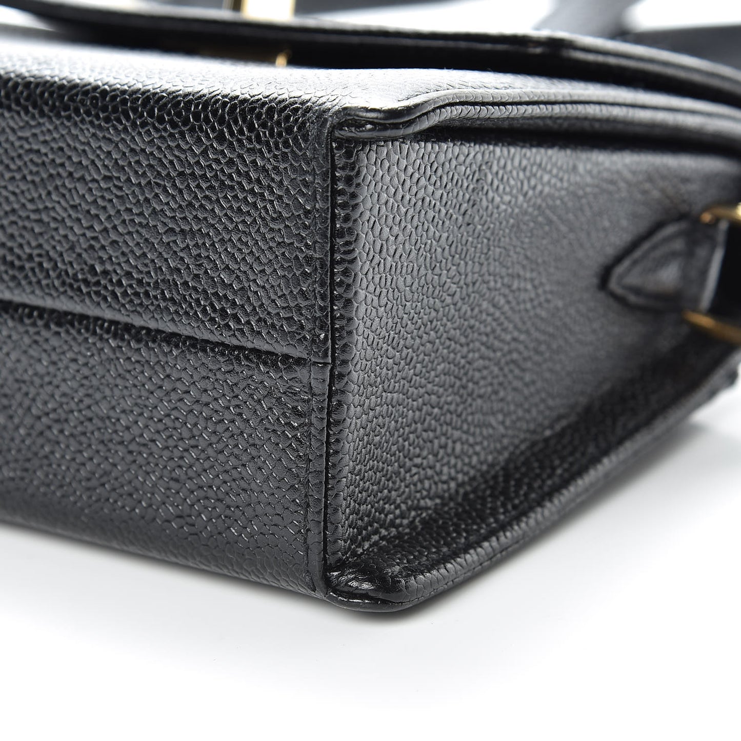 Caviar Mini Mademoiselle Flap Shoulder Bag Black