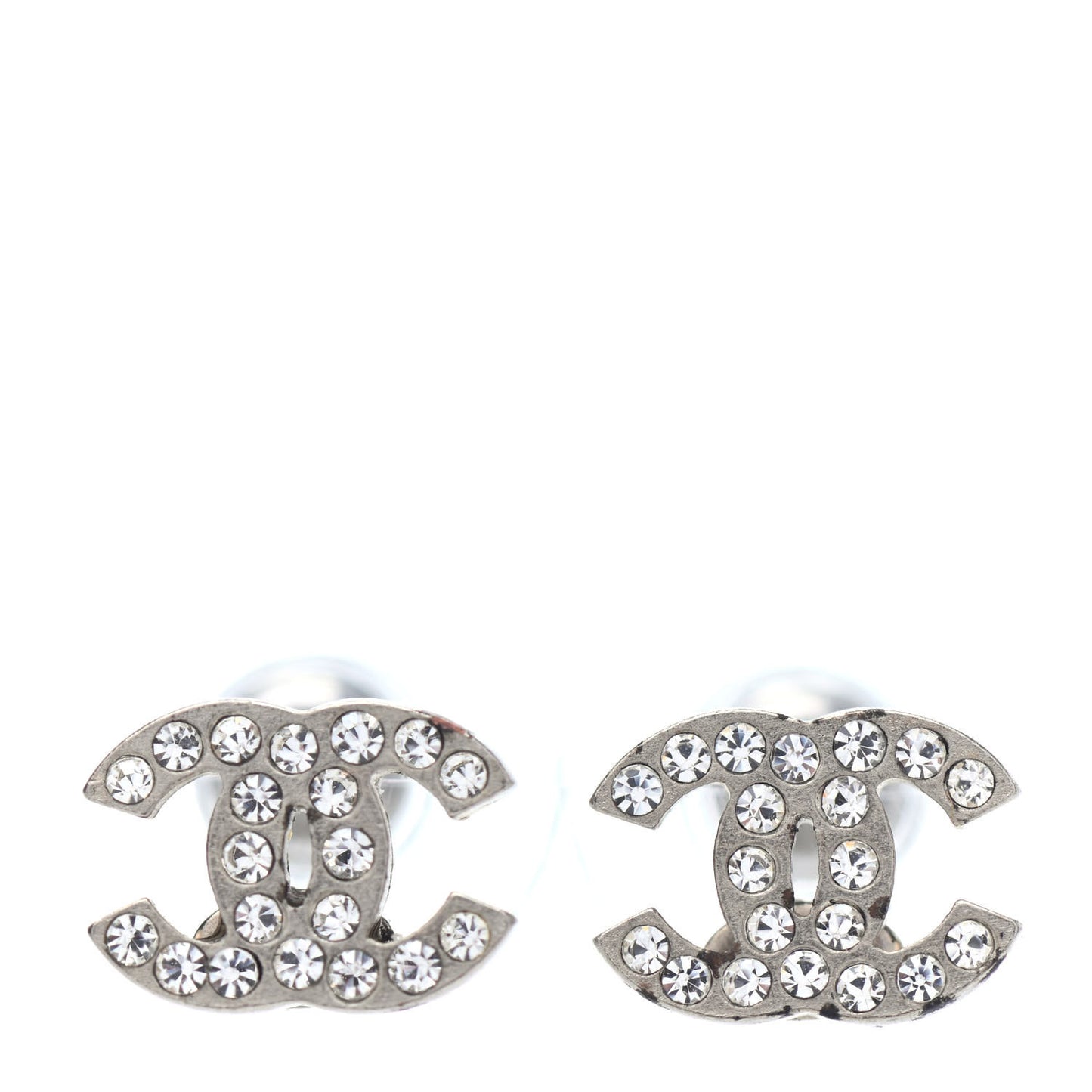 Crystal Timeless CC Earrings Silver