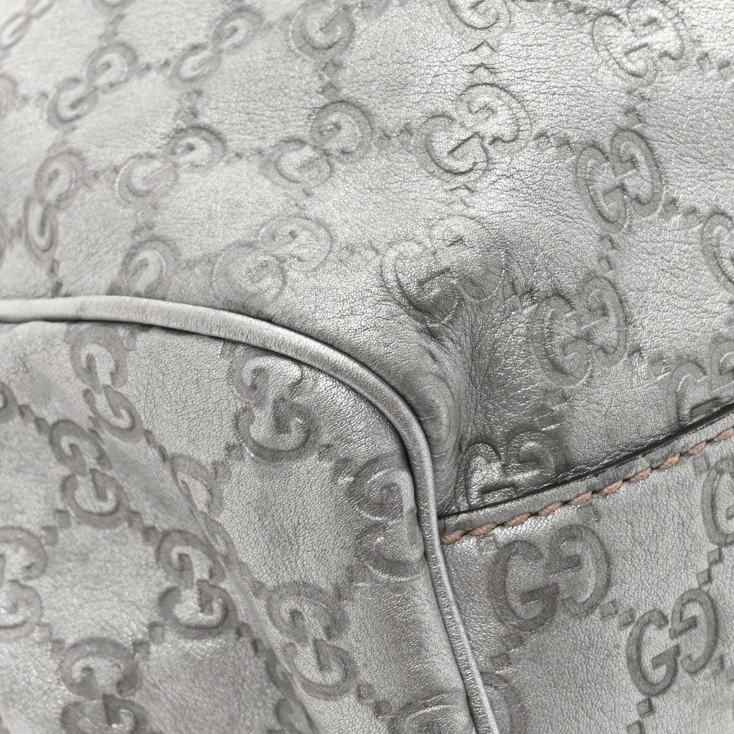 Gucci Guccissima Large Sukey Tote Silver 13 of 15