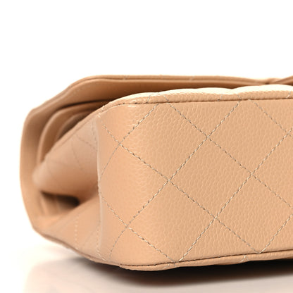 Chanel Caviar Quilted Medium Double Flap Beige 9 of 10