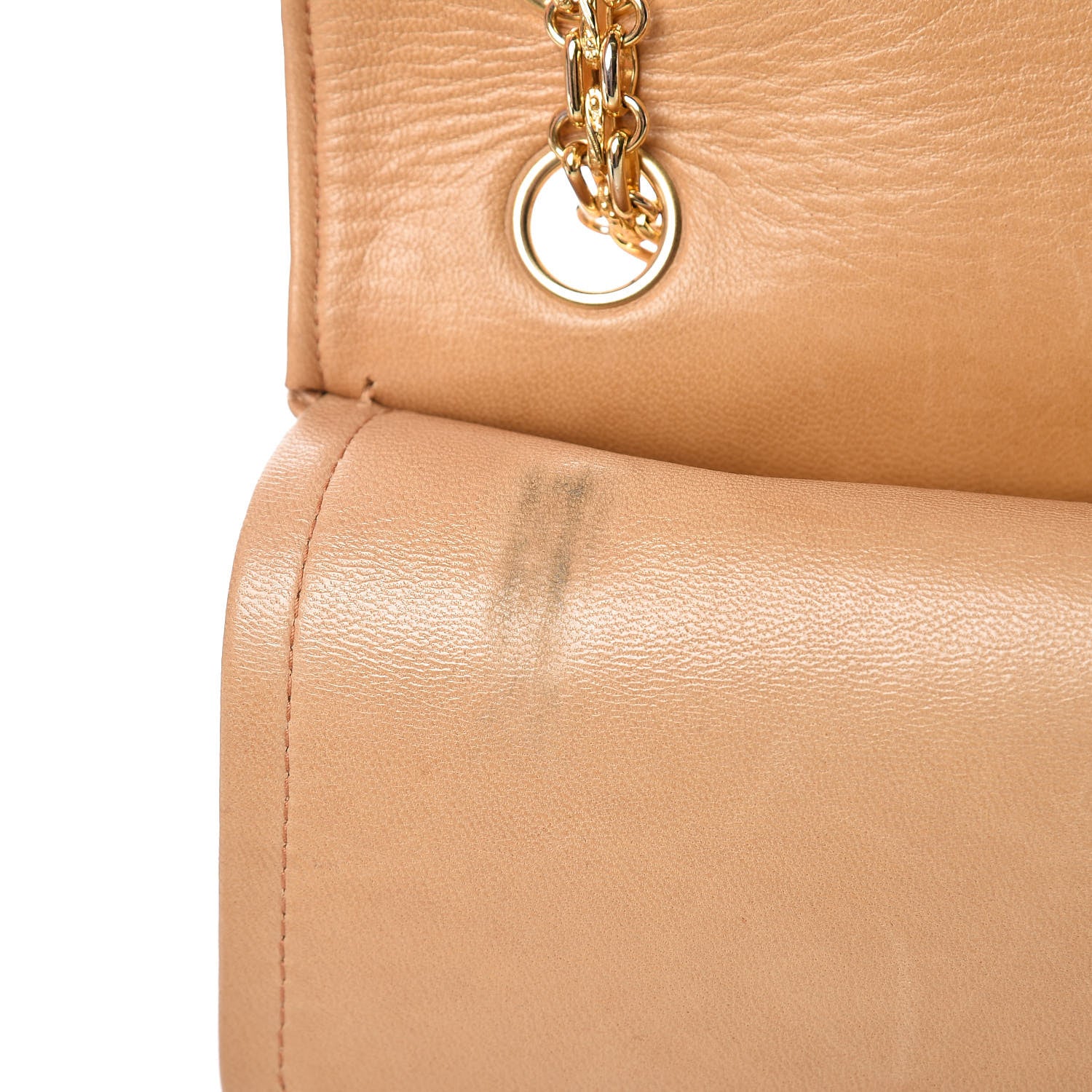 Chanel Lambskin Quilted Medium Bijoux Chain Double Flap Beige 10 of 28