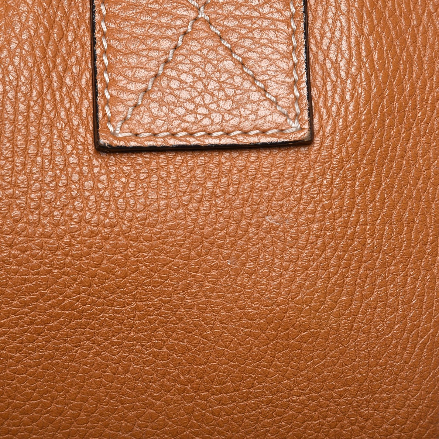 Pebbled Calfskin Skull Padlock Zip Tote Cognac