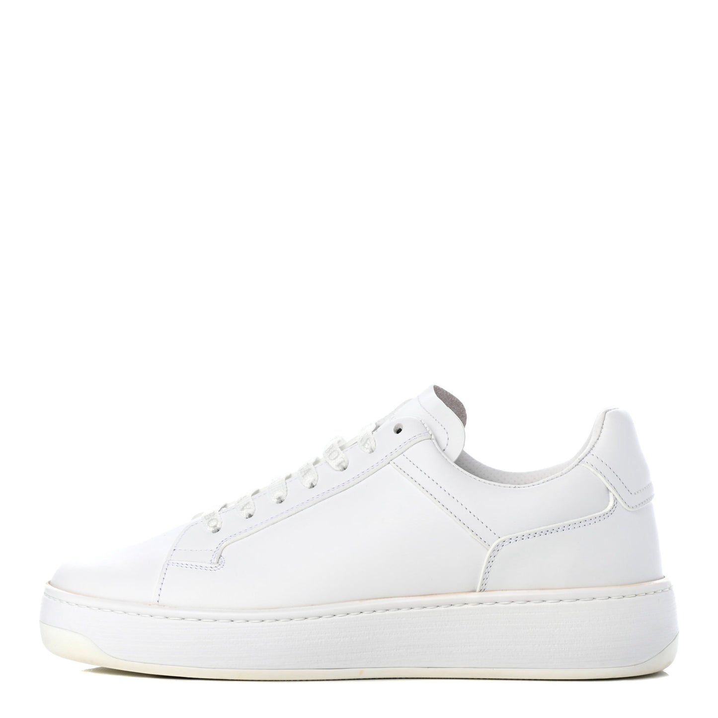 Bolt Calfskin Sneakers 39 Optic White