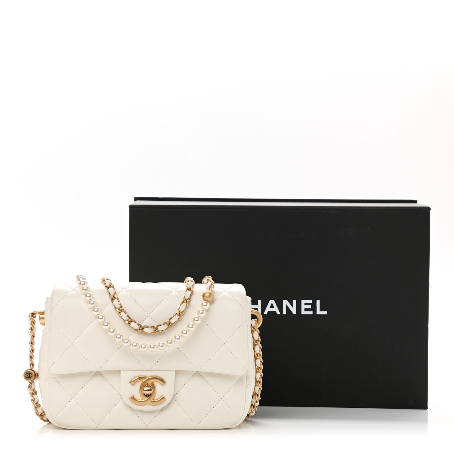 Chanel Lambskin Quilted Mini My Perfect Flap White 11 of 11