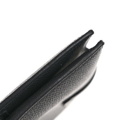 Hermes Epsom Bearn Compact Wallet Black 9 of 12