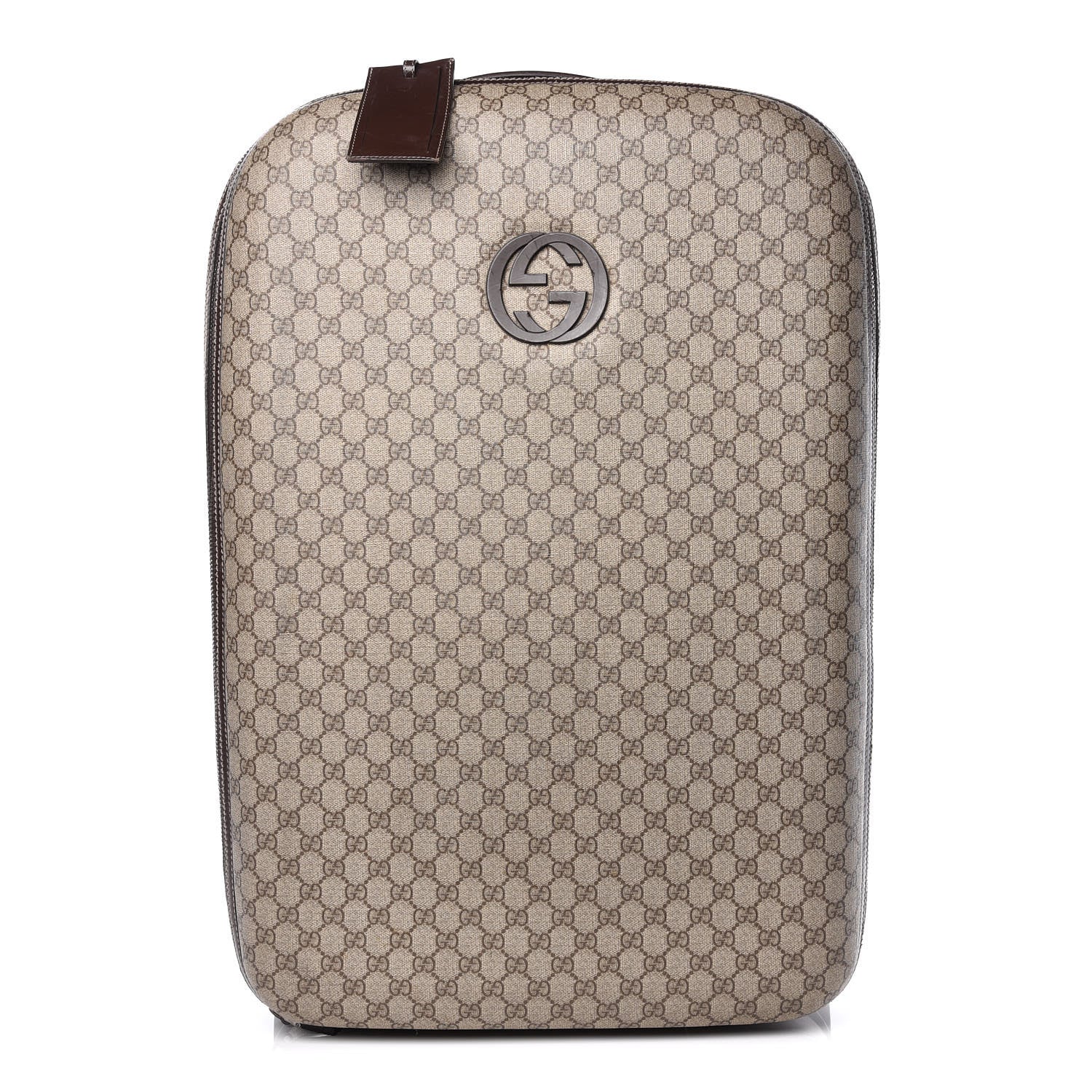 Gucci GG Plus Monogram Trolley Suitcase Dark Brown 1 of 26