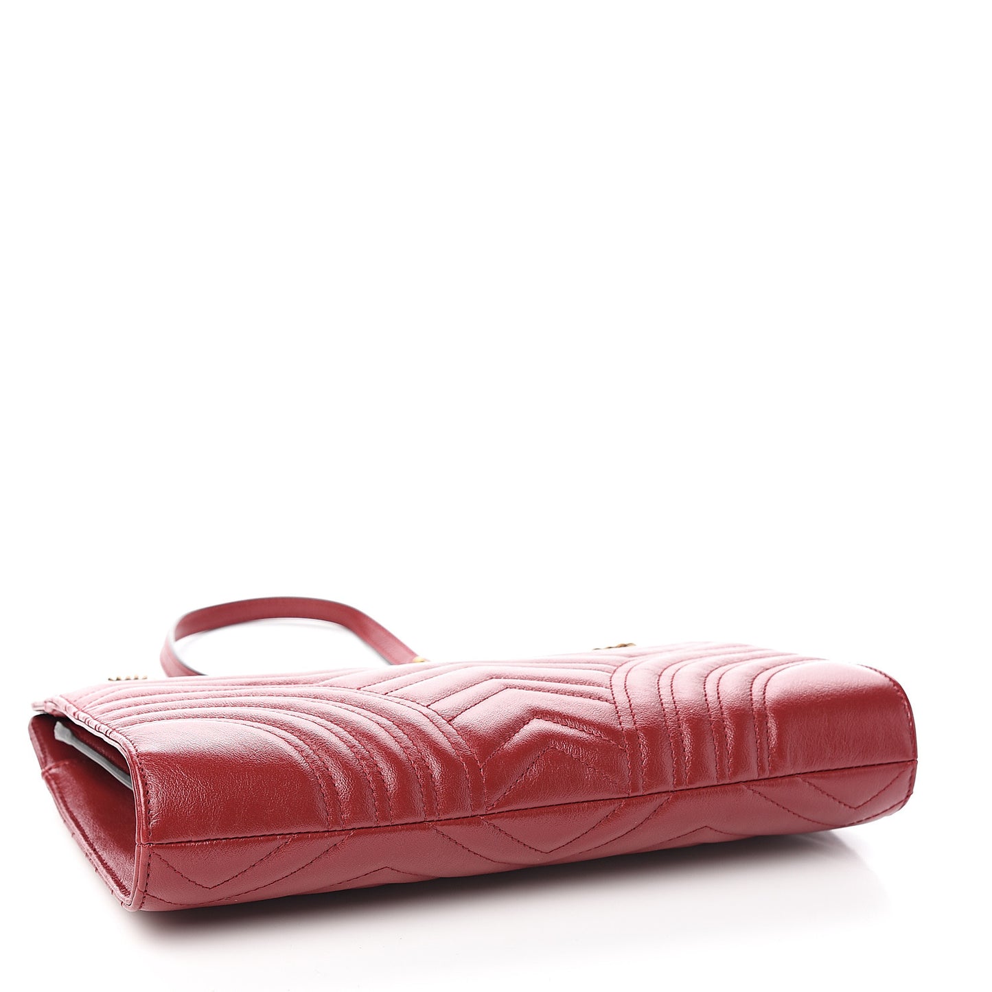 Azalea Calfskin Matelasse Heart Medium GG Marmont Slim Shoulder Bag Romantic Cerise