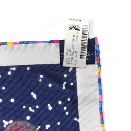 Hermes Silk Space Derby Scarf 90 Marine Rose Vif Multicolor 3 of 5