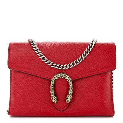 Gucci Calfskin Mini Dionysus Chain Wallet Hibiscus Red 1 of 13