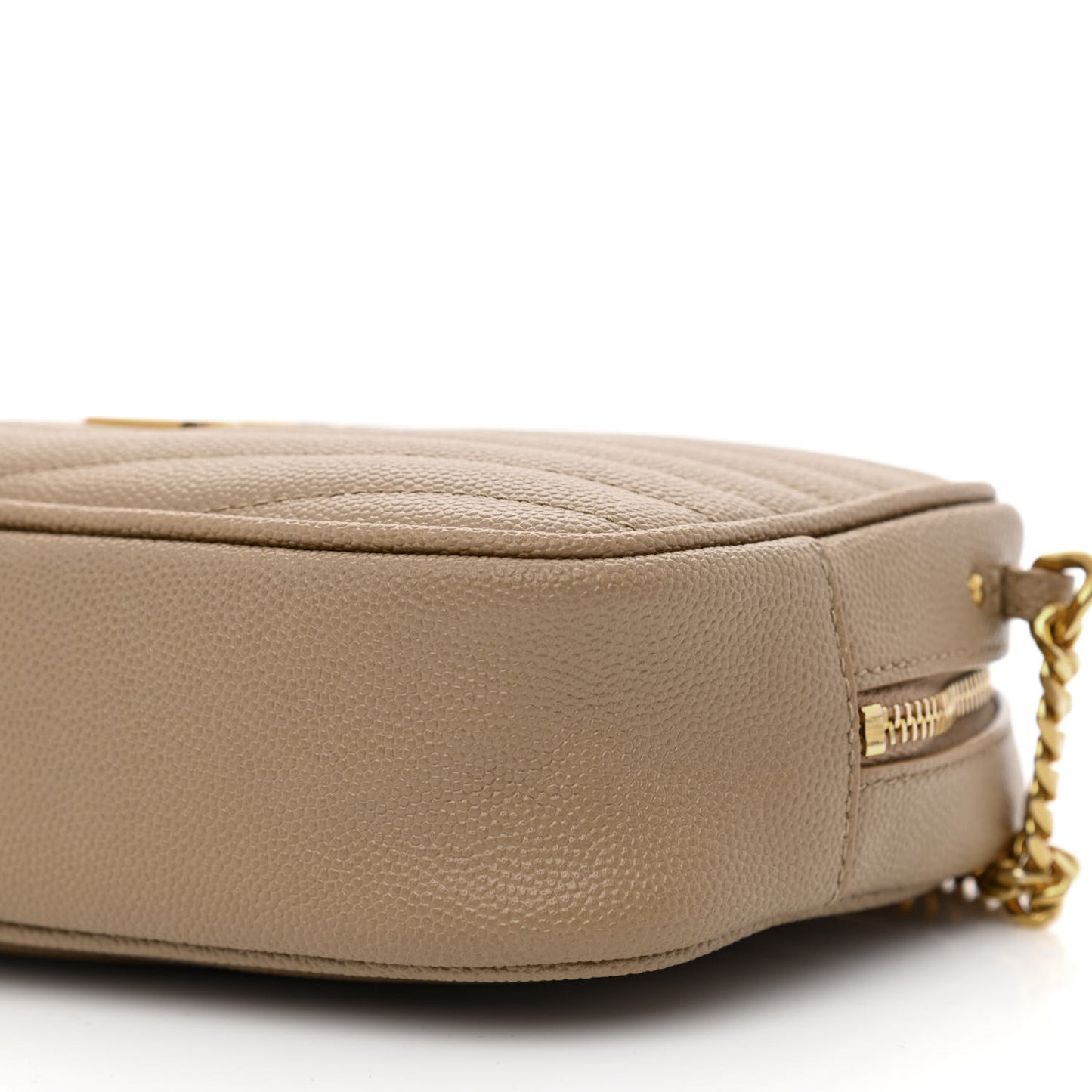 Grain De Poudre Matelasse Monogram Mini Lou Camera Bag Dark Beige