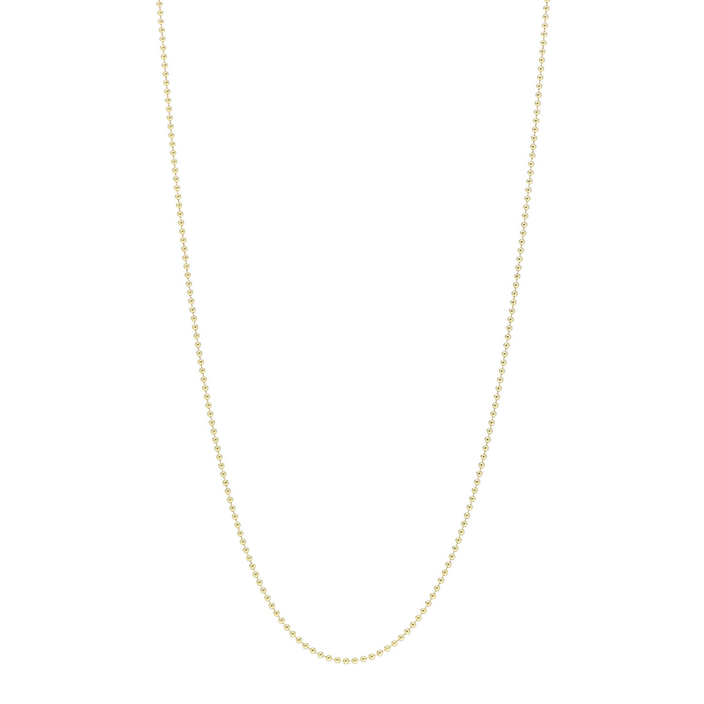 18K Yellow Gold Ball Chain Necklace 18"