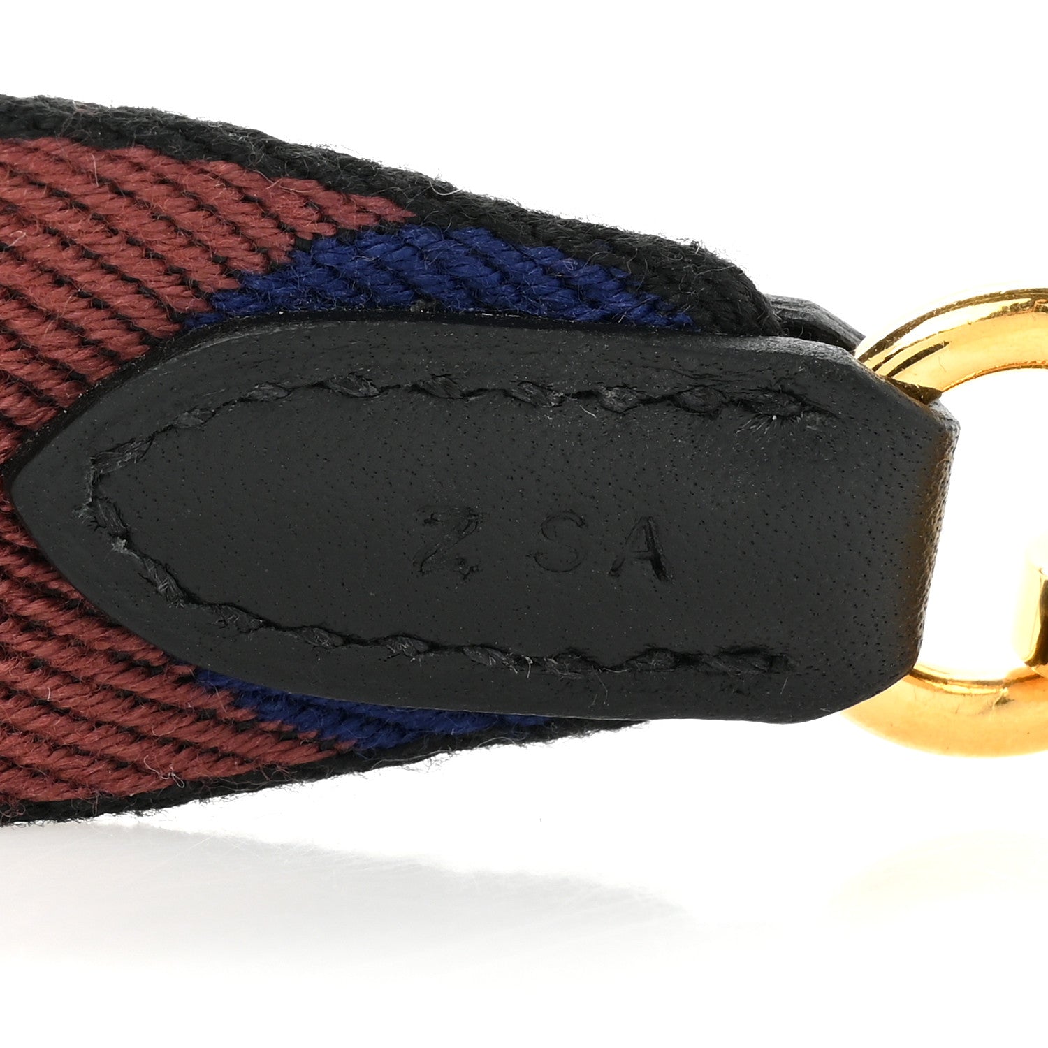 Hermes Toile Swift 25mm Sangle Flipperball Shoulder Strap Black Bleu Saphir 5 of 5