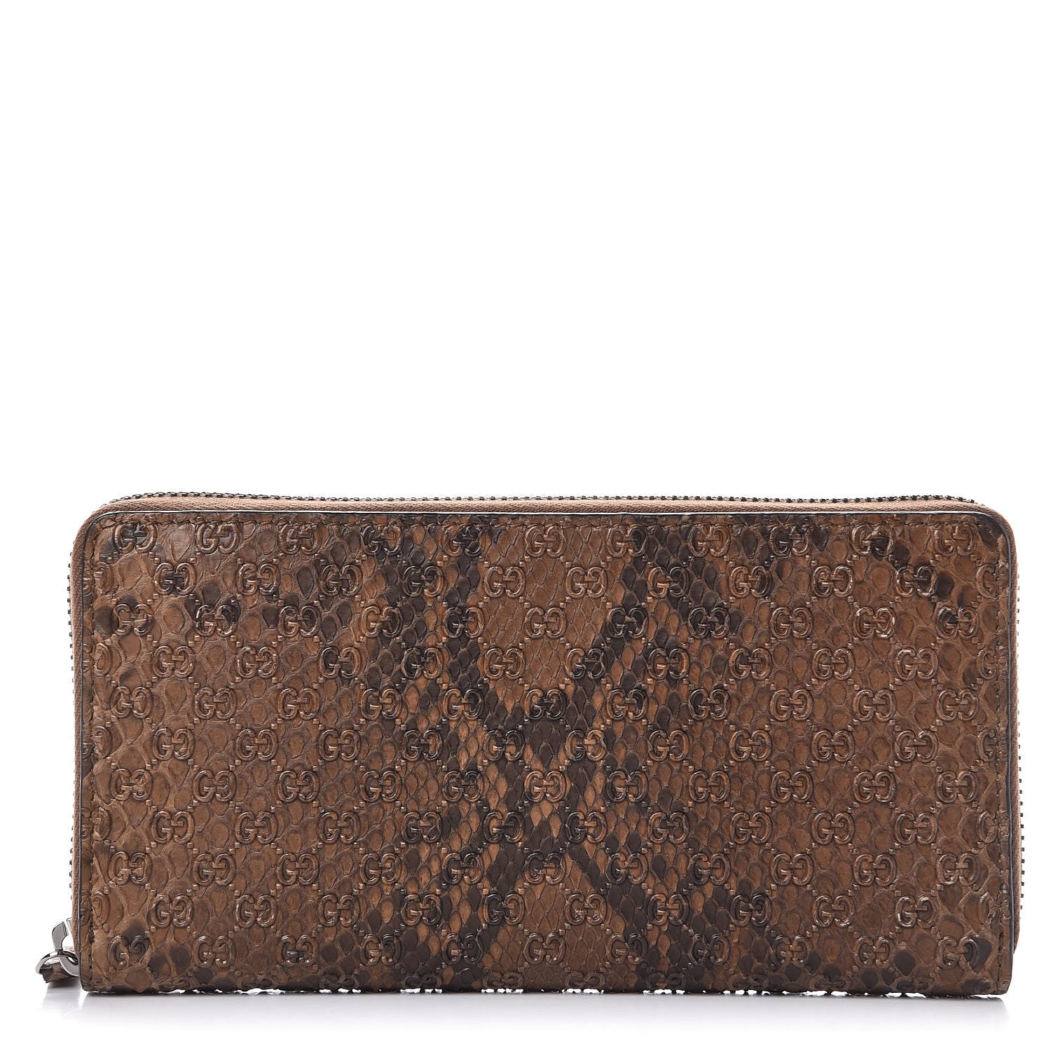 Gucci Python Gg Gucci Python Microguccissima GG Zip Around Wallet Brown 292242 ...